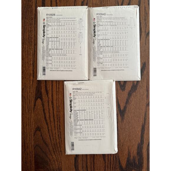 6 Piece Sewing Pattern Bundle Simplicity Butterick, 5-Size (6-14), 1-Size (4-12) - Picture 4 of 8